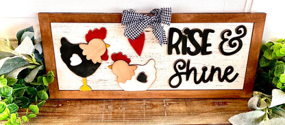 Rise & Shine Chicken Sign - DIY Craft Kit