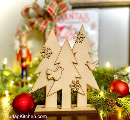 Merry Monday Christmas Tree Cluster