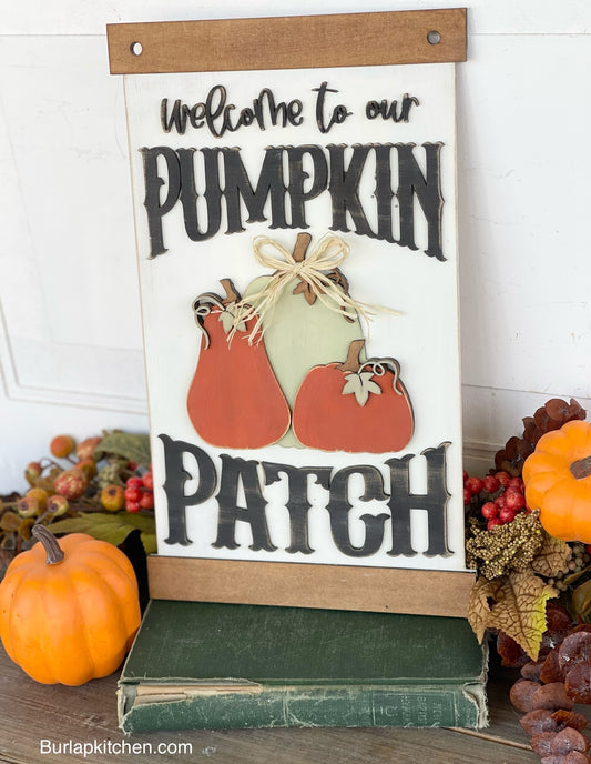 (CK) Welcome to our Pumpkin Patch Farmhouse Sign - Craft Kit