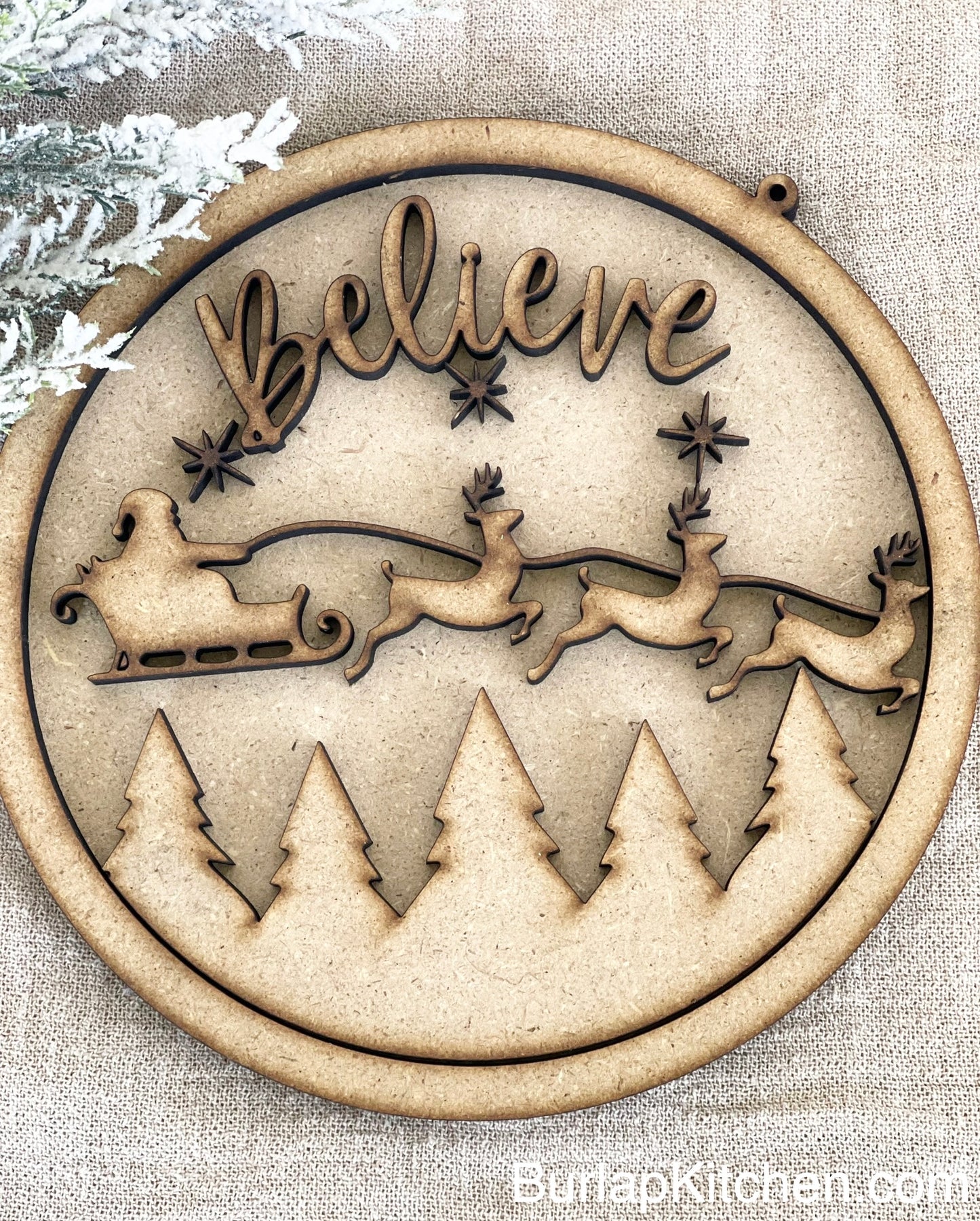 (CK) Believe Santa Hanger - FREE SHIPPING