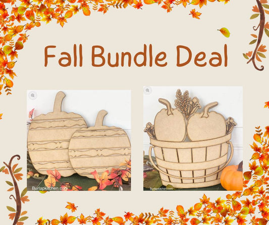 Fall Bundle Deal ( Spindle pumpkins and basket pumpkins)