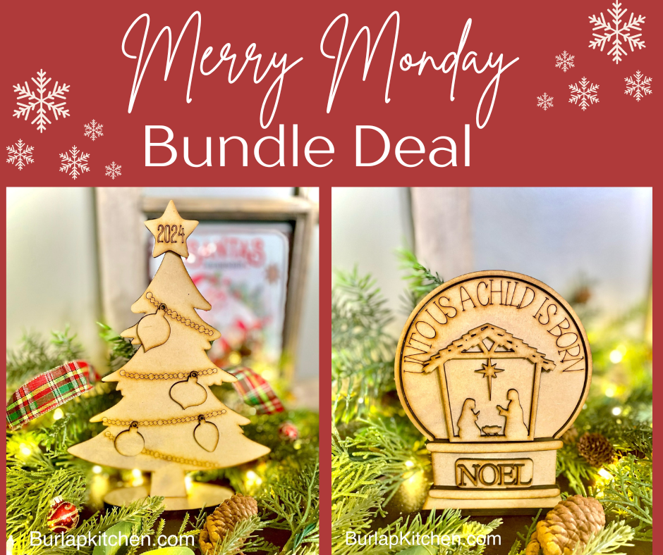 Merry Monday Bundle (Snow Globe Nativity & Tree) - DIY Craft Kits