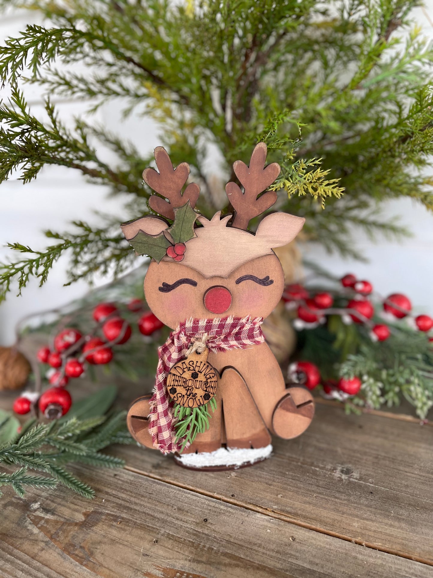 Merry Monday Stand Alone Reindeer “Dashing Through The Snow” - (DIY Craft Kit)