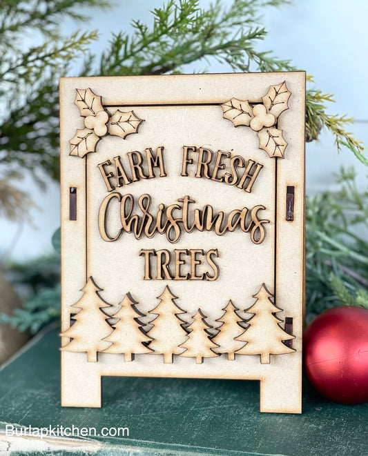 (CK) Christmas Tree Farm Sandwich Board - Craft Kit