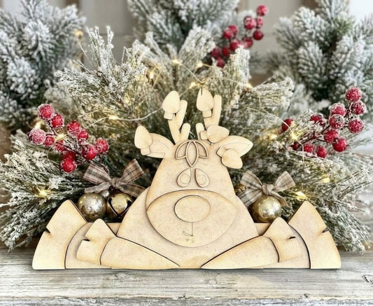 Pip The Rustic Reindeer Leaner - DIY Craft Kit