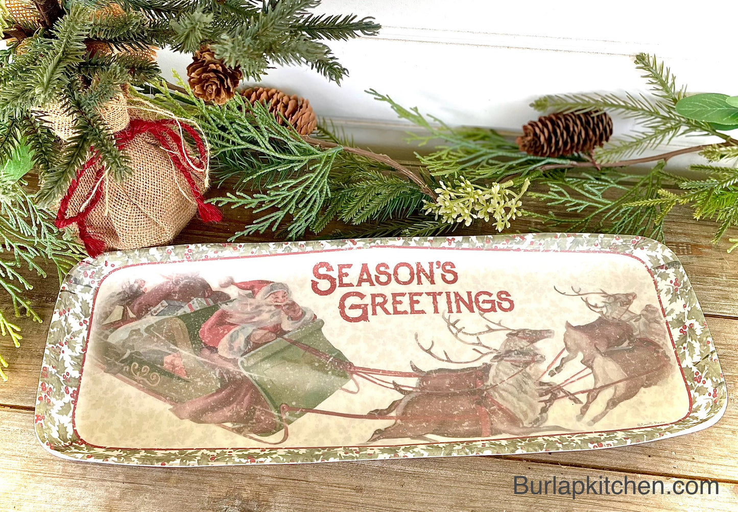 (F) Seasons Greetings Tray