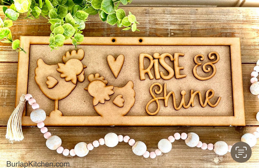 (CK) Rise & Shine Chicken Sign Craft Kit - FREE SHIPPING