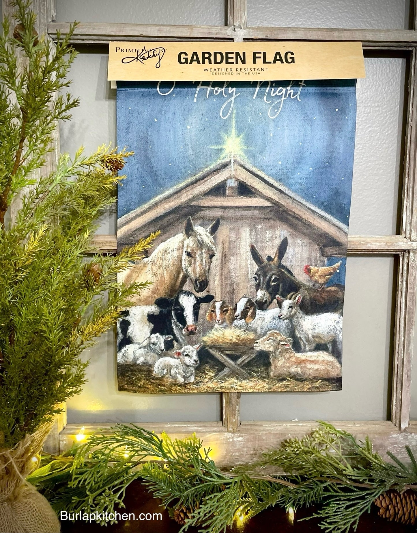 (F) Nativity Garden Flag