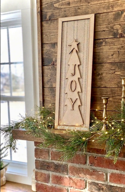 “JOY” Rustic Christmas Tree Frame- DIY Craft Kit