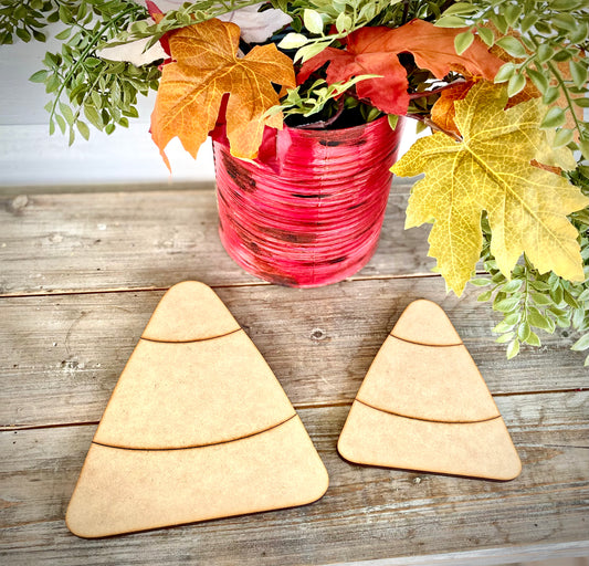 DIY Layered Candy Corn Cutouts for Crafting (Set of 2; 1 large, 1 small)
