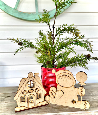 Merry Monday Bundle Deal - Gingerbread House Votive DIY Craft Kit + Sweet Gingerbread Man DIY Craft Kit