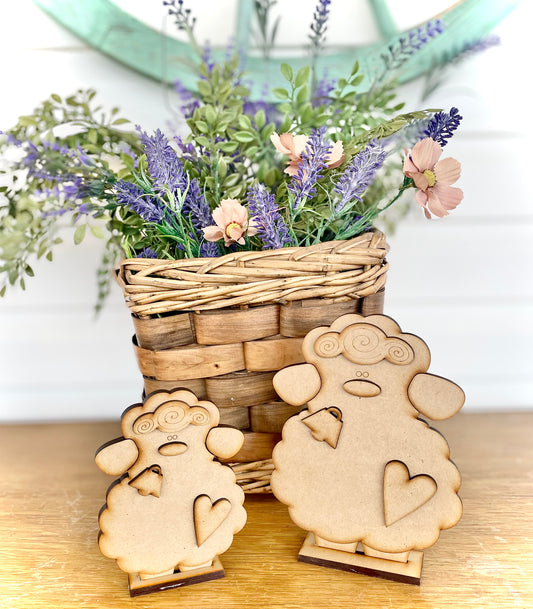 (Item#019) FER- Easter Lambs Shelf Sitters - DIY Craft Kit