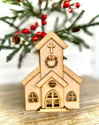 Holiday Church Votive - DIY Craft Kit