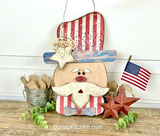 Uncle Sam Hanger - Maple Wood DIY Craft Kit