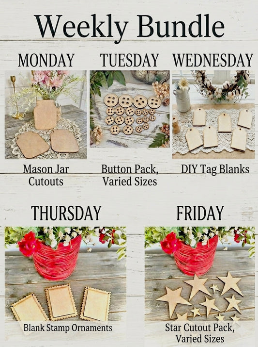 (Item#53) Weekly Bundle - DIY Craft Kit/Cutouts