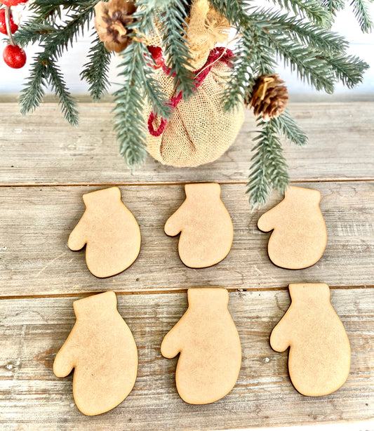 DIY Mitten Cutouts for Crafting (Set of 6, One Size Only)