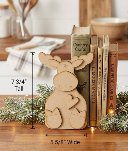 Woodsy Moose Leaner - DIY Craft Kit (*now cut on 1/8” MDF/Hardboard)