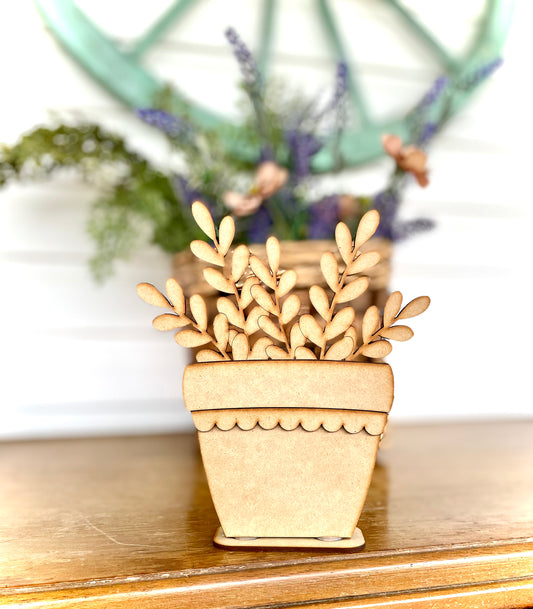 (Item#023) Interchangeable Flower Pot BASE ONLY - DIY Craft Kit (*Inserts must be purchased separately)