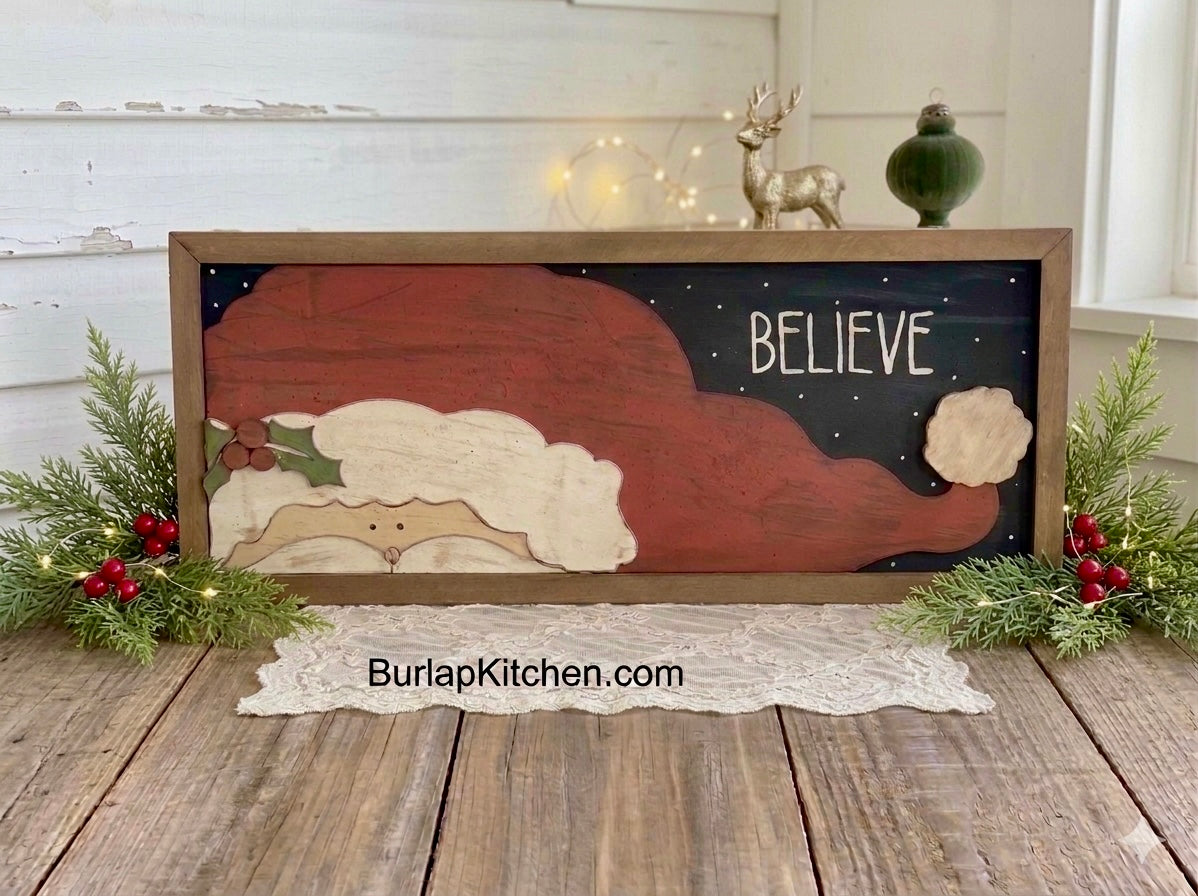 “Believe” Santa Frame - DIY Craft Kit