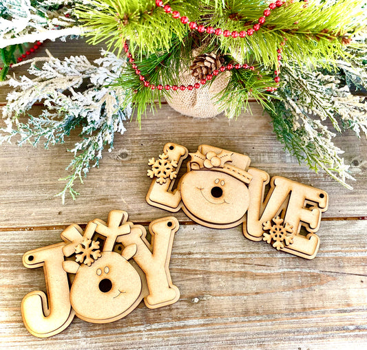 Love & Joy DIY Ornaments (Tealights NOT included)