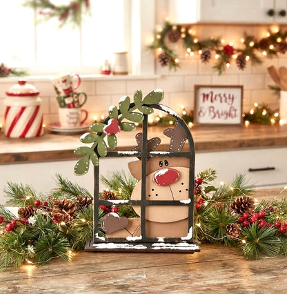 (Item#099) Reindeer Looking in Window - DIY Craft Kit