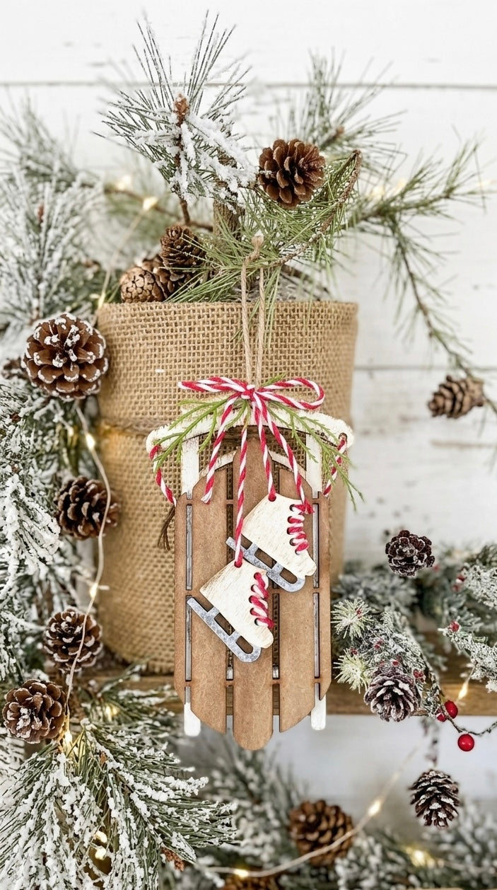Sled & Skates Ornament - DIY Craft Kit