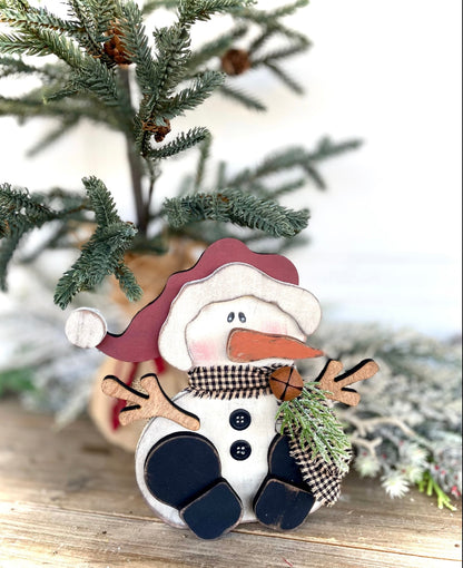 (Item#107) Fall and Christmas/Winter Besties Bundle Leaners (Scarecrow, Sammy Snowman, and Gingerbread Man) - DIY Craft Kit