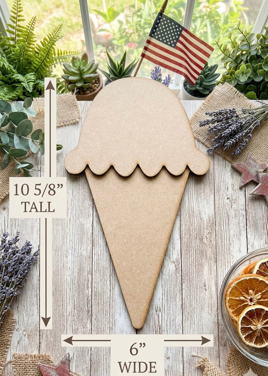 (Item#070) Ice Cream Cone Leaner - DIY Craft Kit