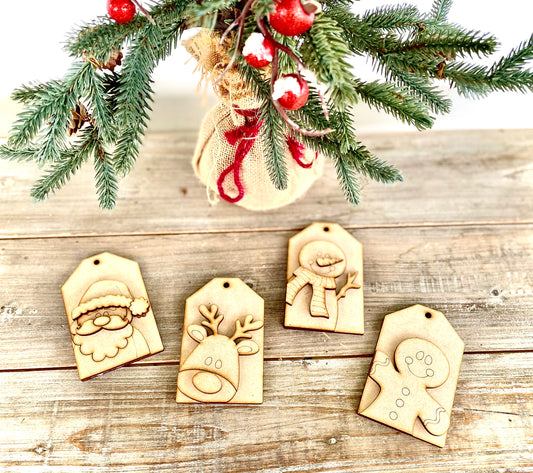 Merry Monday Ornament Tags, Set of 4 (DIY Craft Kit)