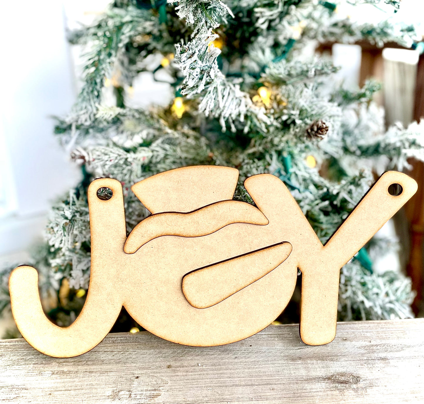 JOY Letter Shaped Snowman Hanger - (DIY Craft Kit)