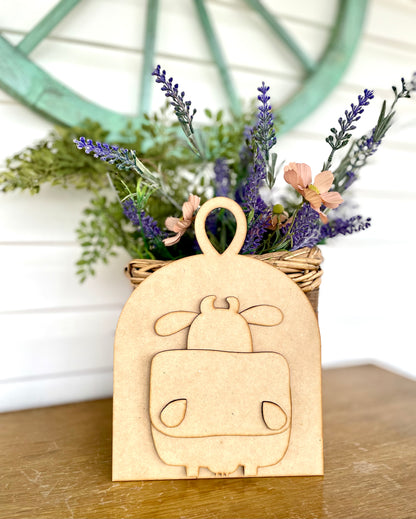 (Item#029) Rustic Cow on Cutting Board - DIY Craft Kit