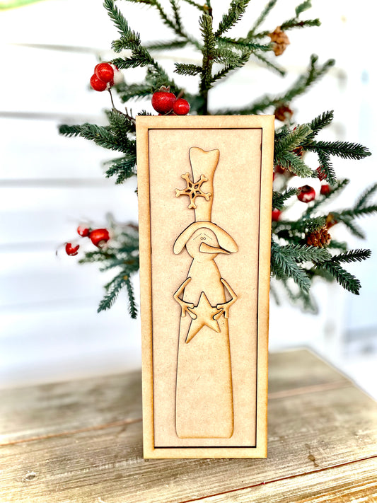 Merry Monday Primitive Snowman in Frame (DIY Craft Kit)
