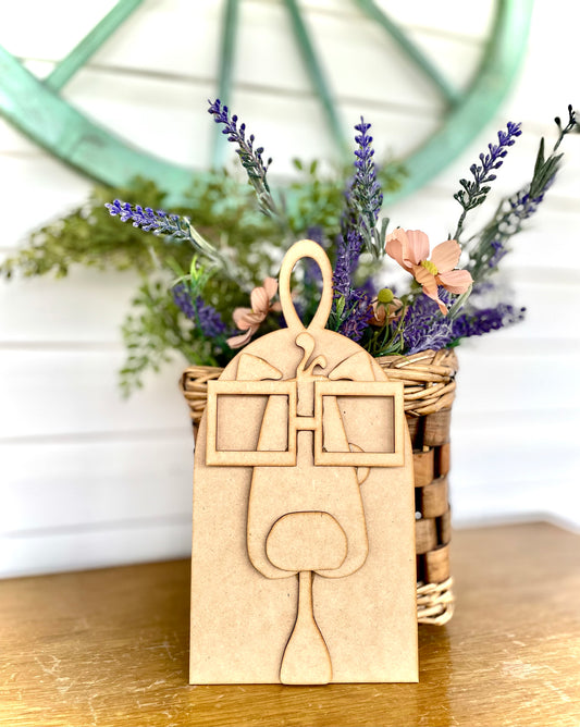 (Item#030) Dog w/ Glasses on Cutting Board - DIY Craft Kit