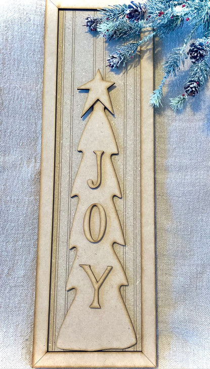 “JOY” Rustic Christmas Tree Frame- DIY Craft Kit