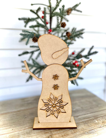 Stand Alone Snowflake Snowman - DIY Craft Kit