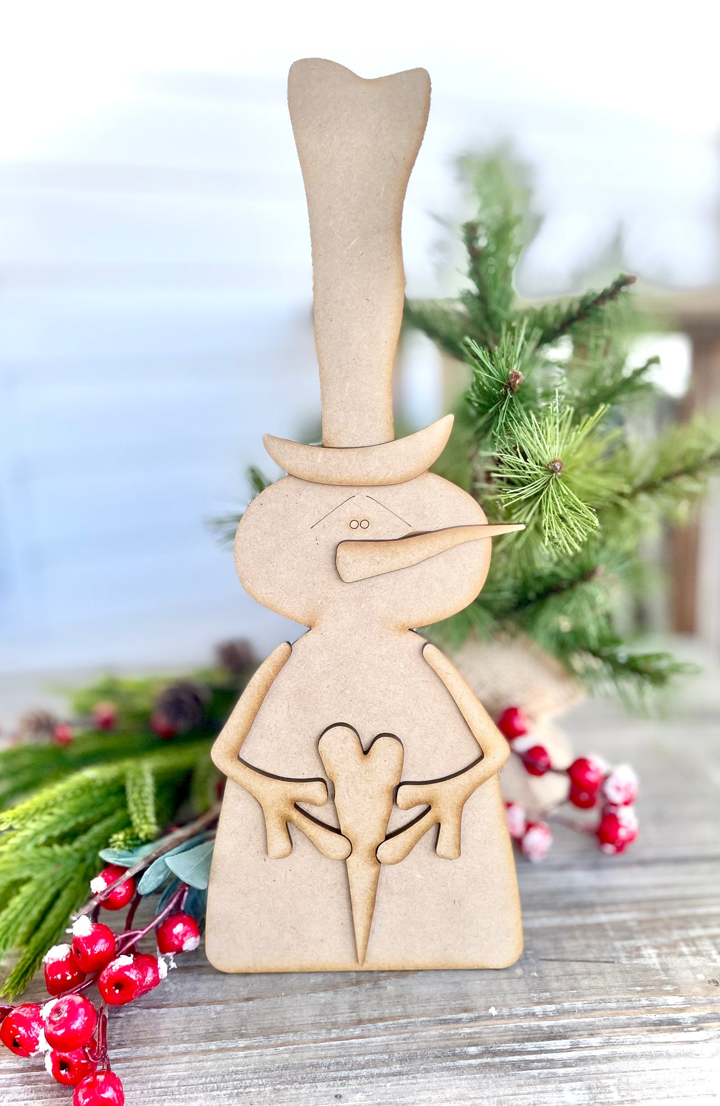 (Item#002) Valentine’s Wonky Hat Snowman Leaner - DIY Craft Kit