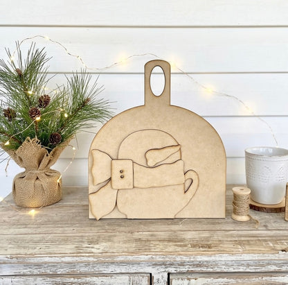 Snowman Mug Cutting Board - DIY Craft Kit
