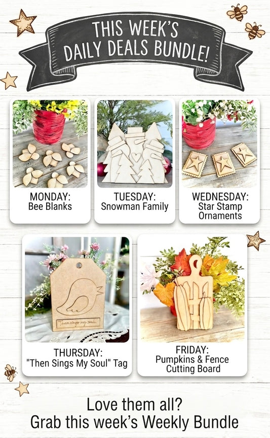 (Item#043) Burlap Kitchen Weekly Bundle - DIY Craft Kits/Cutouts