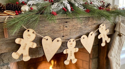 Gingerbread Heart Garland - DIY Craft Kit