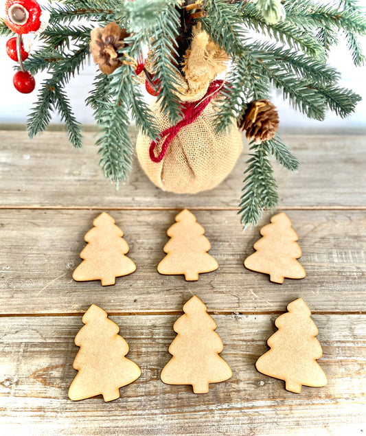 DIY Christmas Tree Cutouts for Crafting (Set of 6)