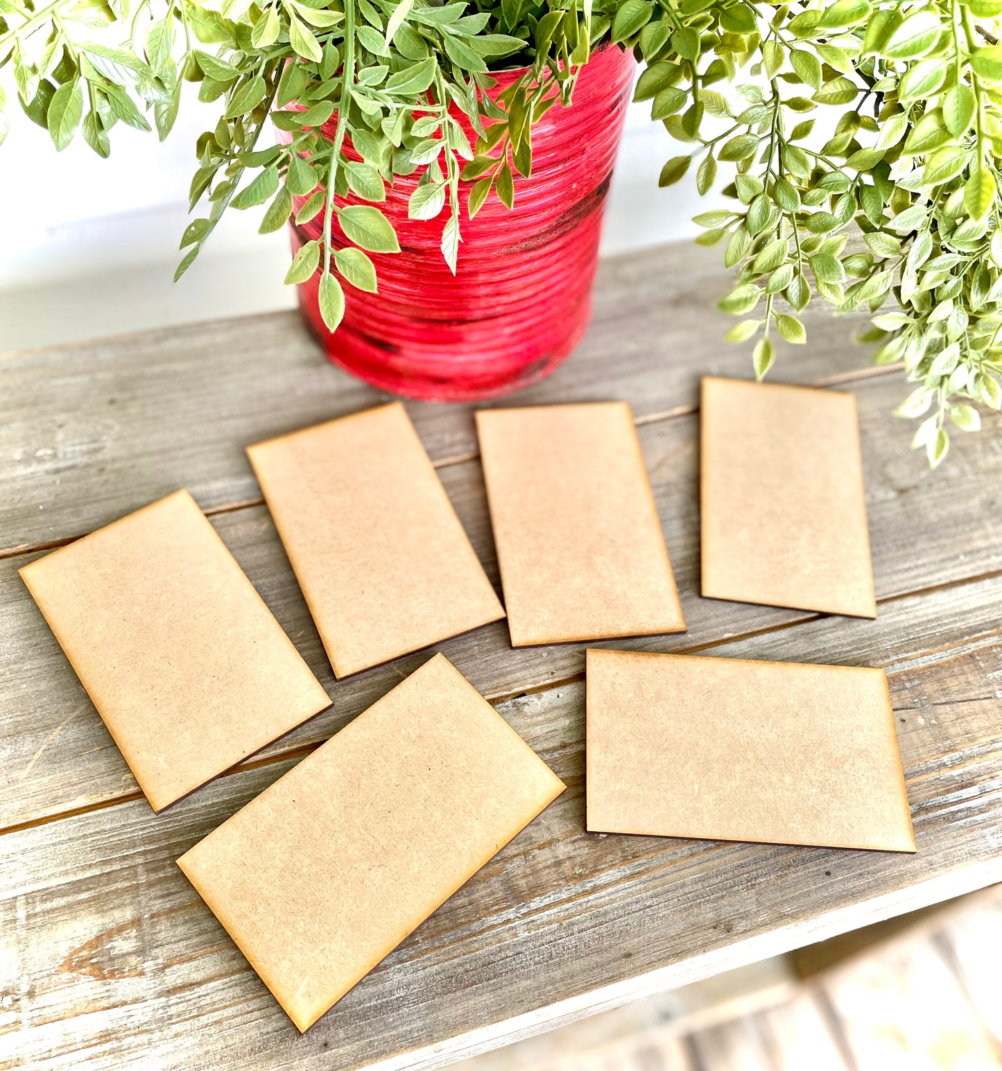 Small Rectangle Blanks for Crafting, Set of 6