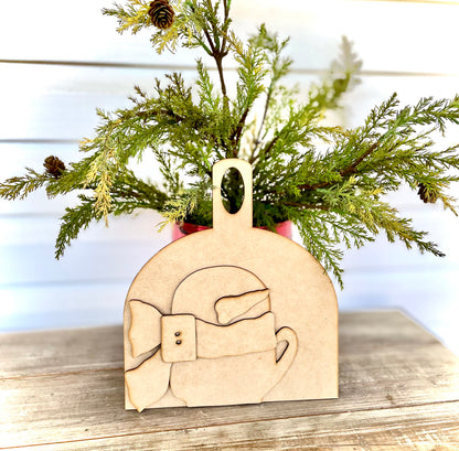 Snowman Mug Cutting Board - DIY Craft Kit