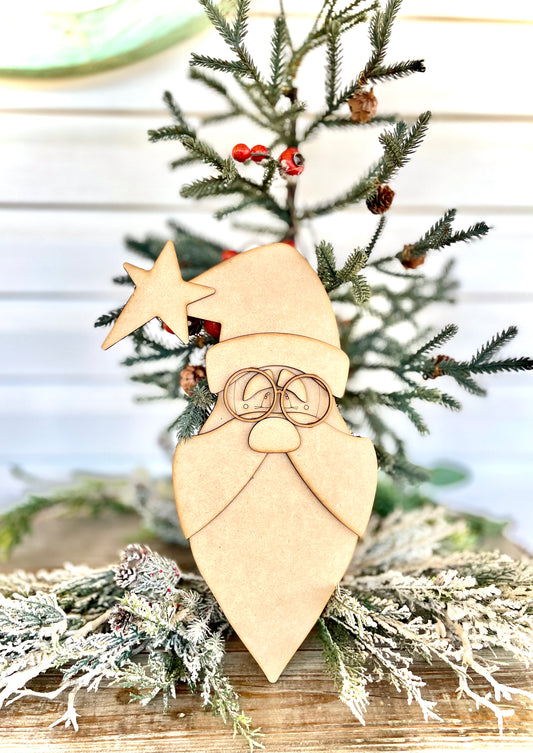 Merry Monday Primitive Santa with Glasses (DIY Craft Kit)