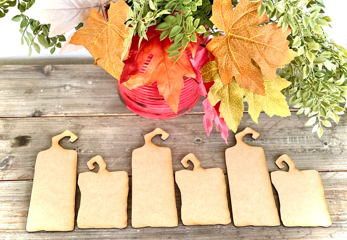 DIY Primitive Pumpkin Cutouts for Crafting (Set of 6; 3 large, 3 small)