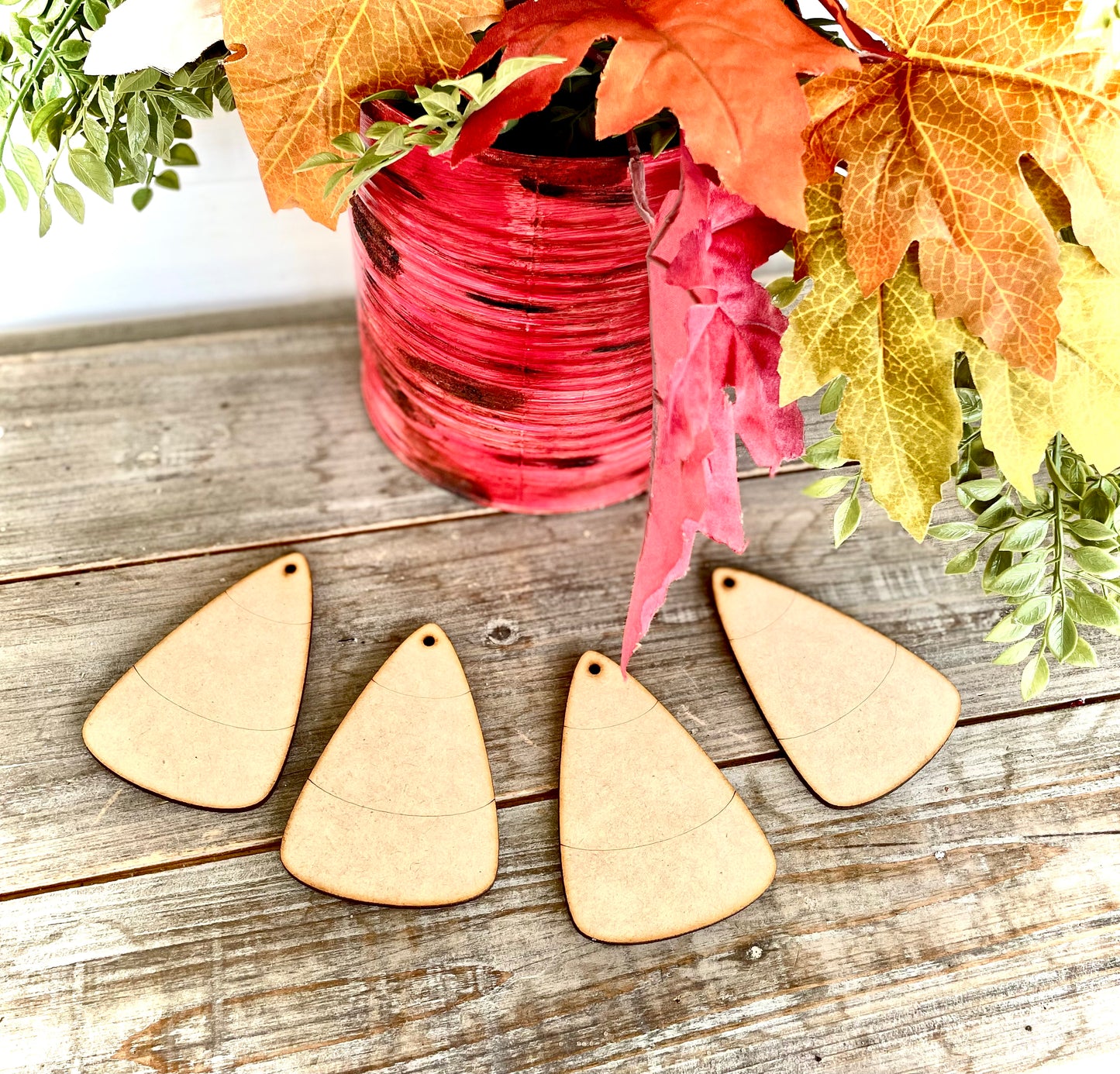 DIY Candy Corn Ornaments, Set of 4