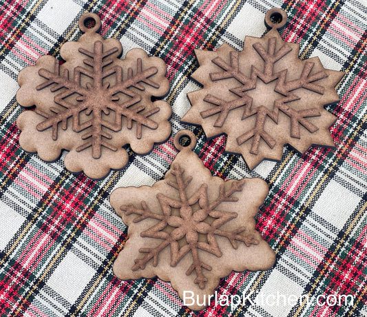 Snowflake Ornament Craft Kit, Set of 3 - FREE SHIPPING