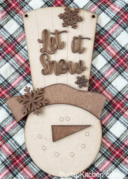 Tall Hat Snowman Hanger - DIY Craft Kit