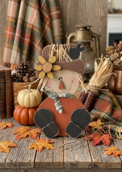 (Item#107) Fall and Christmas/Winter Besties Bundle Leaners (Scarecrow, Sammy Snowman, and Gingerbread Man) - DIY Craft Kit