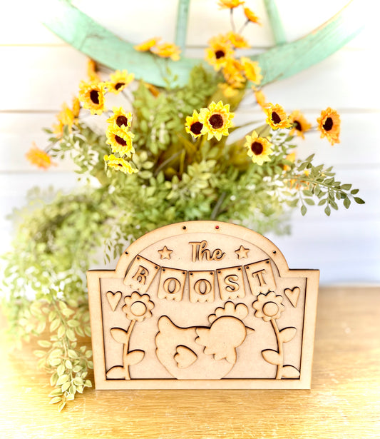 (Item#046) “The Roost” Chicken Hanger/Leaner - DIY Craft Kit