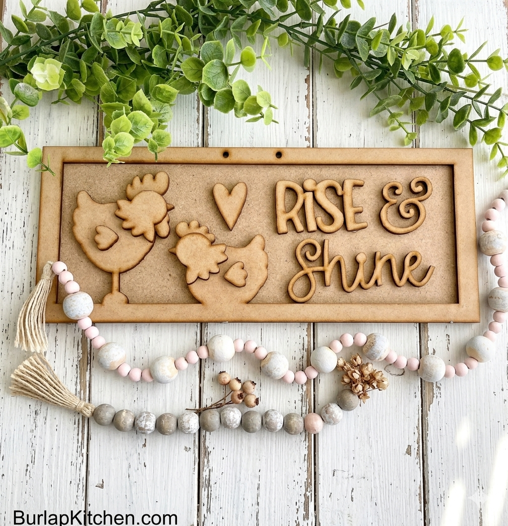 Rise & Shine Chicken Sign - DIY Craft Kit
